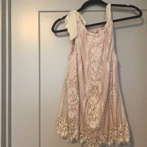 NWT pink and white top size medium